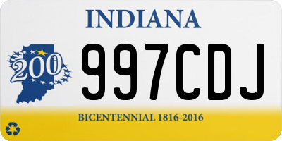 IN license plate 997CDJ