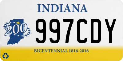 IN license plate 997CDY