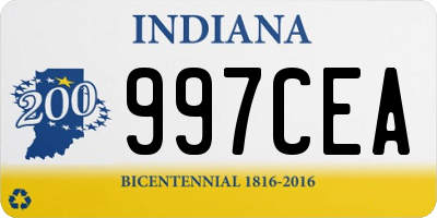 IN license plate 997CEA