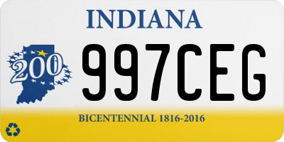 IN license plate 997CEG