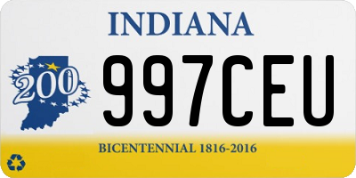 IN license plate 997CEU