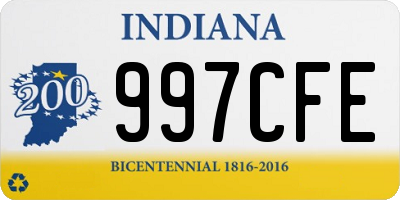 IN license plate 997CFE