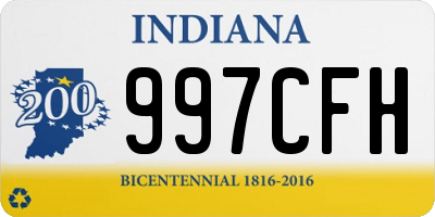 IN license plate 997CFH