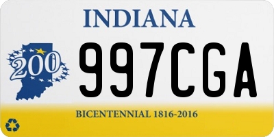 IN license plate 997CGA