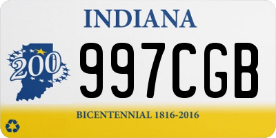 IN license plate 997CGB