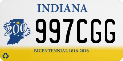 IN license plate 997CGG