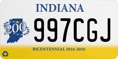 IN license plate 997CGJ