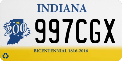 IN license plate 997CGX