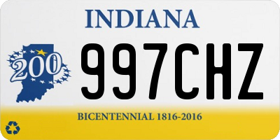 IN license plate 997CHZ