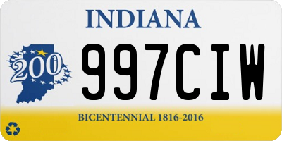 IN license plate 997CIW