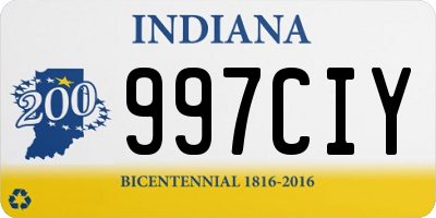 IN license plate 997CIY