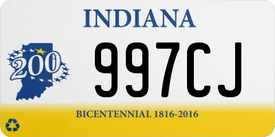IN license plate 997CJ