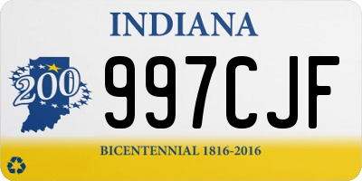 IN license plate 997CJF