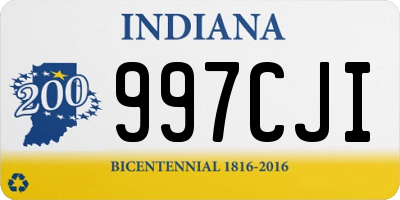 IN license plate 997CJI