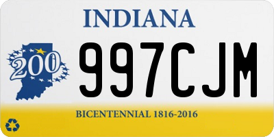 IN license plate 997CJM