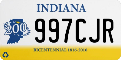 IN license plate 997CJR