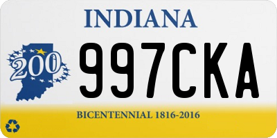 IN license plate 997CKA