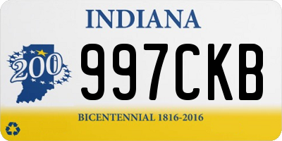 IN license plate 997CKB