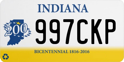 IN license plate 997CKP