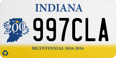 IN license plate 997CLA