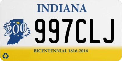 IN license plate 997CLJ