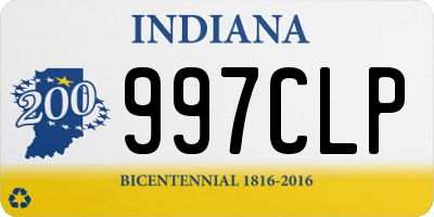 IN license plate 997CLP