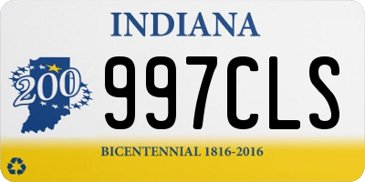 IN license plate 997CLS