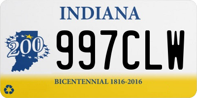 IN license plate 997CLW