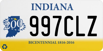 IN license plate 997CLZ