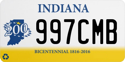 IN license plate 997CMB