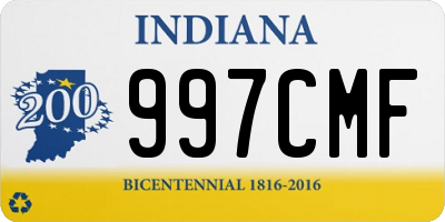 IN license plate 997CMF