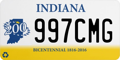 IN license plate 997CMG