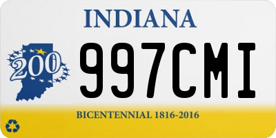 IN license plate 997CMI