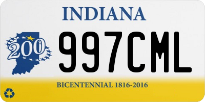 IN license plate 997CML