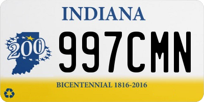 IN license plate 997CMN