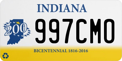 IN license plate 997CMO