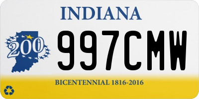 IN license plate 997CMW