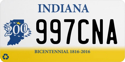 IN license plate 997CNA