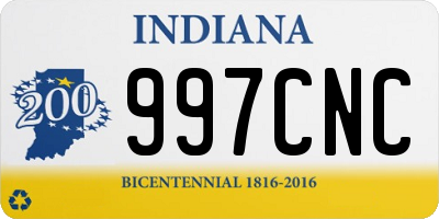 IN license plate 997CNC