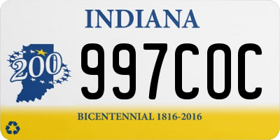 IN license plate 997COC