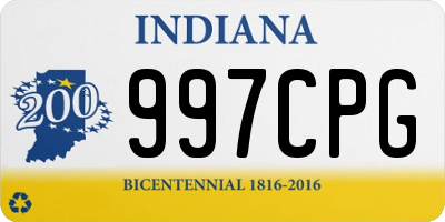 IN license plate 997CPG