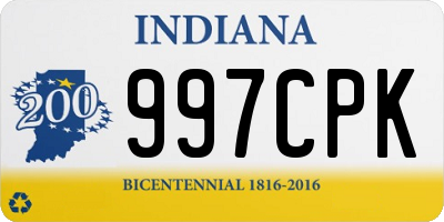 IN license plate 997CPK