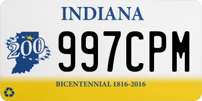 IN license plate 997CPM