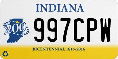 IN license plate 997CPW