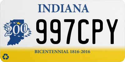 IN license plate 997CPY