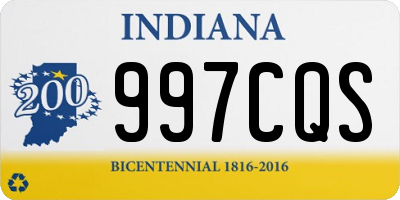 IN license plate 997CQS