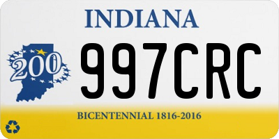 IN license plate 997CRC