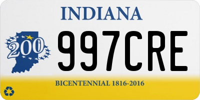 IN license plate 997CRE