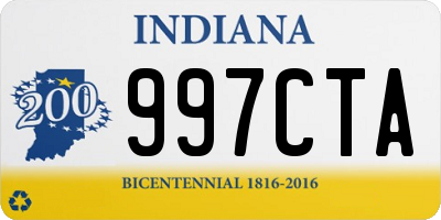 IN license plate 997CTA