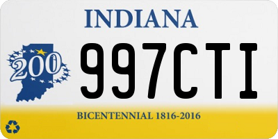 IN license plate 997CTI